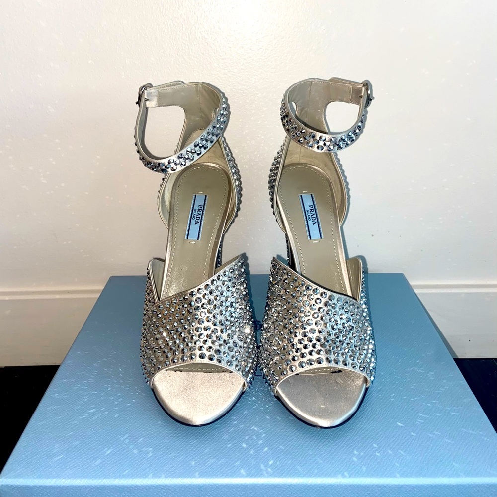 **NWT** Prada Crystal embellished heels